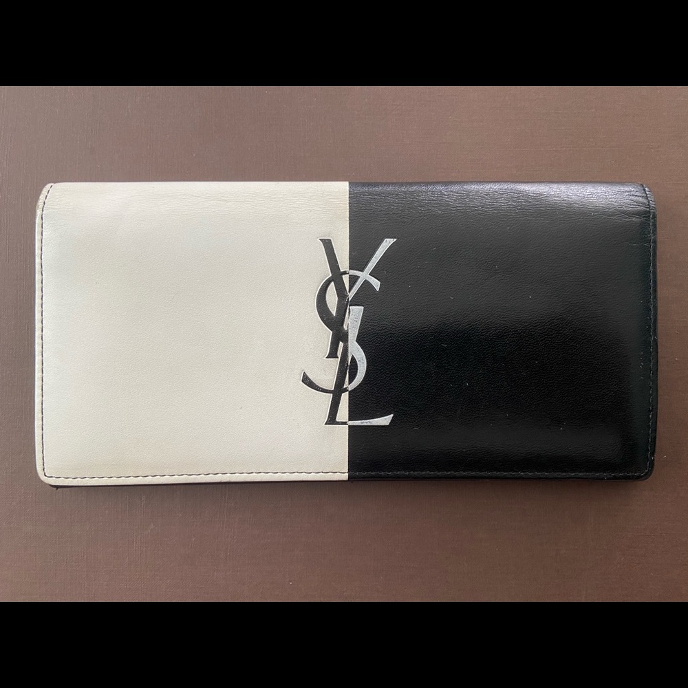 YSL authentic two tone Wallet